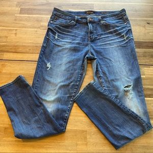 Dear John Gisele Jeans High Waist Skinny Distressed Size 33